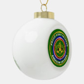 Derde kerst met pantserkavalry Keepomwille Keramische Bal Ornament (Links)