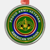 Derde kerst met pantserveteraan metalen ornament (Voorkant)