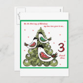 Derde kerstdag feestdagenkaart (Voorkant / Achterkant)