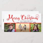 Derde kerstfeest-fotoscript - Fotokaart Feestdagenkaart (Voorkant / Achterkant)