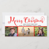 Derde kerstfeest-fotoscript - Fotokaart Feestdagenkaart (Voorkant)