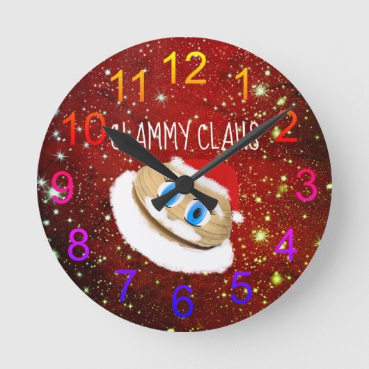 Derde kerstklok met Clammy Claus Wall klok (Voorkant)