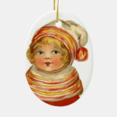 Derde Kerstmis voor baby,  X102 Keramisch Ornament (Achterkant)