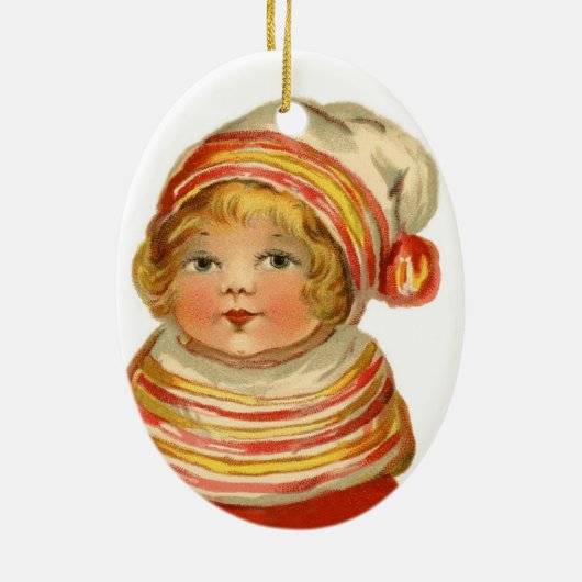 Derde Kerstmis voor baby,  X102 Keramisch Ornament (Achterkant)