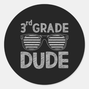 Derde klas docenten studenten uit derde klas ronde sticker