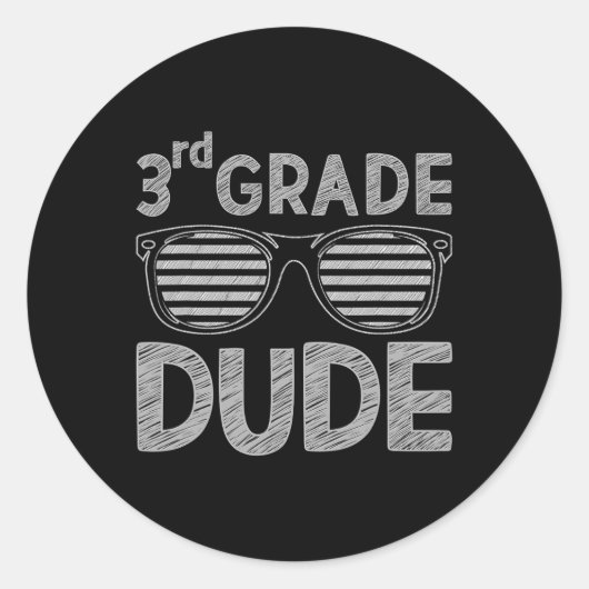 Derde klas docenten studenten uit derde klas ronde sticker (Voorkant)