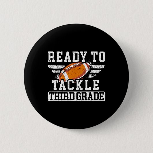 Derde klas eerste schooldag terug naar school ronde button 5,7 cm (Voorkant)