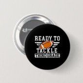 Derde klas eerste schooldag terug naar school ronde button 5,7 cm (Voorkant /achterkant)