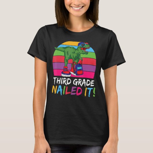 Derde klas genageld het rex schattige 3e klas t-shirt (Voorkant)