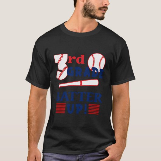 Derde klas honkbal - Batter Up T-shirt (Voorkant)