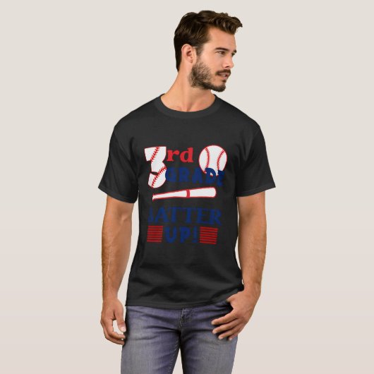 Derde klas honkbal - Batter Up T-shirt (Voorkant volledig)