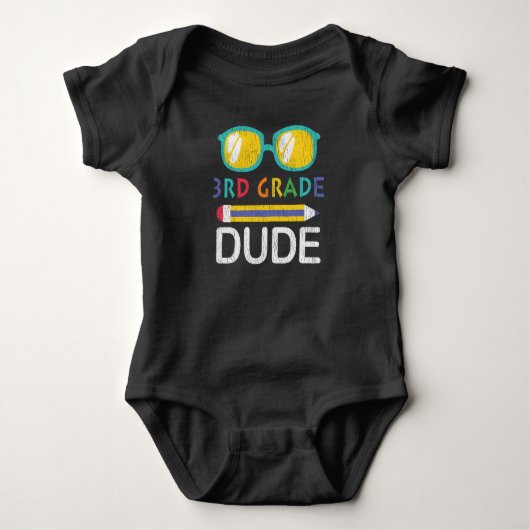 Derde-klas kerel eerste schooldag cadeau voor kind romper (Voorkant)
