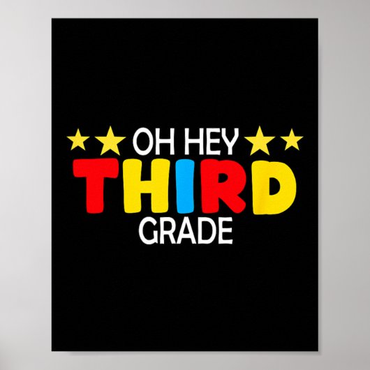 Derde klas Kinder jongen terug naar school student Poster (Voorkant)