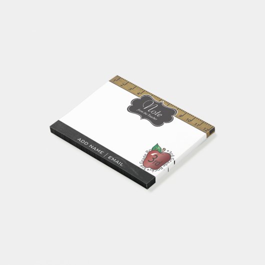 Derde klas leraar | DIY-tekst | Post-it® Notes (Schuin)