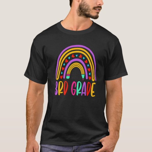 Derde klas leraar student Rainbow terug naar schoo T-shirt (Voorkant)