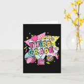 Derde klas leraar student terug naar school gelukk kaart (Gele Bloem)