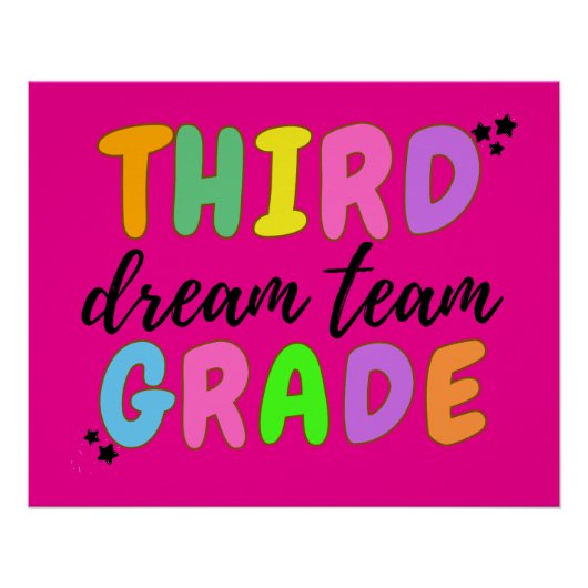 Derde klas leraar, Terug naar school, leraar team Perfect Poster (Voorkant)