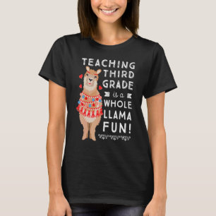 Derde klas leraar waardering hele Llama plezier T-shirt