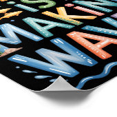 Derde klas maakt golven terug naar school Kinder A Poster (Hoek)