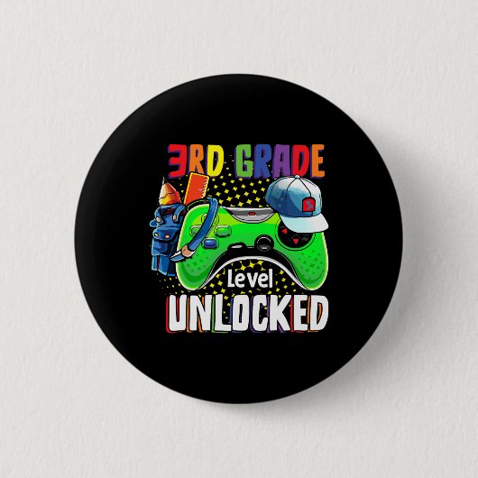 Derde klas niveau ontgrendeld CK naar school video Ronde Button 5,7 Cm (Voorkant)