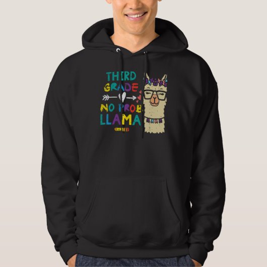 Derde klas Prob Llama 3e eerste schooldag Hoodie (Voorkant)