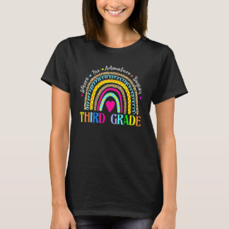 Derde klas regenboog meisjes jongens leraar team 3 t-shirt