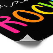 Derde klas Rocks Team 3e klas leraar Poster (Hoek)