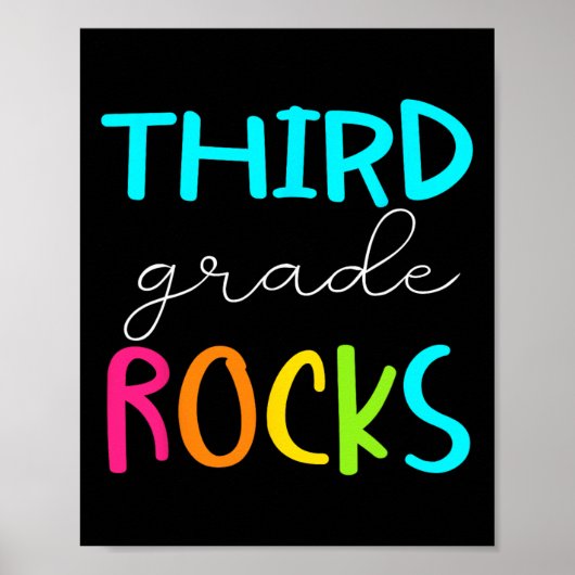 Derde klas Rocks Team 3e klas leraar Poster (Voorkant)