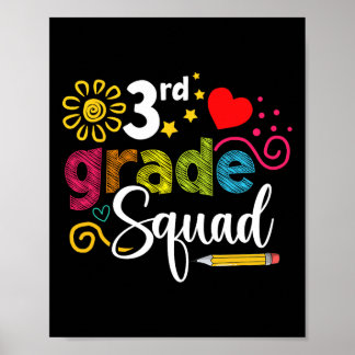 Derde klas squad Byck naar school 3e klas leraar Poster