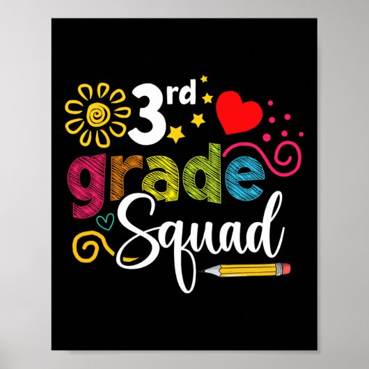 Derde klas squad Byck naar school 3e klas leraar Poster (Voorkant)