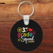Derde klas squad Byck naar school 3e-klasser leraa Sleutelhanger (Voorkant)