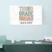 Derde klas squad leerkrachten kinderen 3e leerjaar spandoek (Beurs)