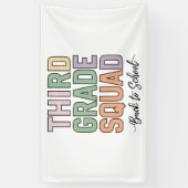 Derde klas squad leerkrachten kinderen 3e leerjaar spandoek (Verticaal)