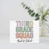 Derde klas Squad Teachers Kinder 3e klas Briefkaart (Staand voorkant)