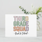 Derde klas Squad Teachers Kinder 3e klas Kaart (Staand voorkant)