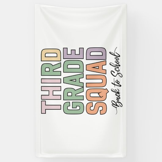 Derde klas Squad Teachers Kinder 3e klas Spandoek (Verticaal)