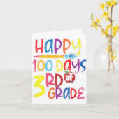 Derde klas student Kinder gift 100 dagen school Kaart (Gele Bloem)