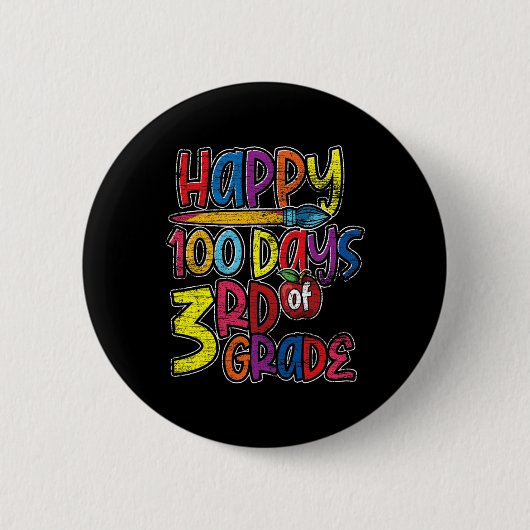 Derde klas student Kinder gift 100 dagen school Ronde Button 5,7 Cm (Voorkant)