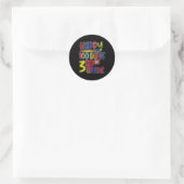 Derde klas student Kinder gift 100 dagen school Ronde Sticker (Tas)