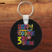 Derde klas student Kinder gift 100 dagen school Sleutelhanger (Voorkant)