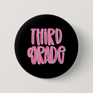Derde klas team 3e klas leraren studenten terug ronde button 5,7 cm