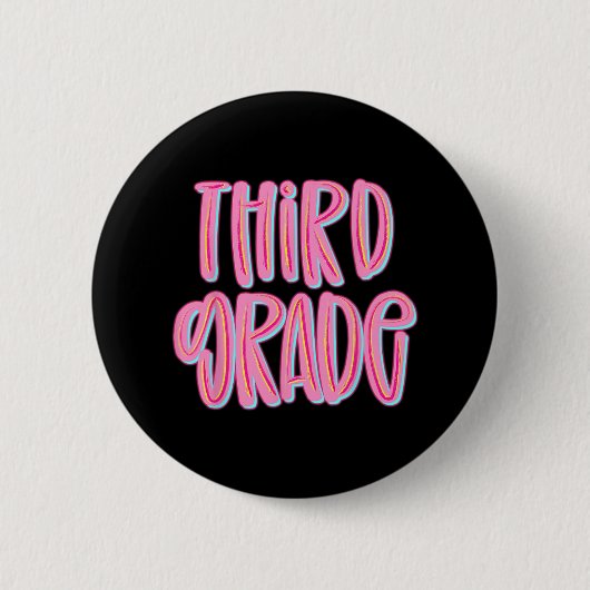 Derde klas team 3e klas leraren studenten terug ronde button 5,7 cm (Voorkant)