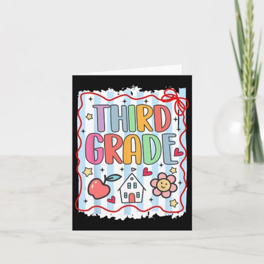 Derde klas team terug naar school 3e klas kaart (Voorkant)