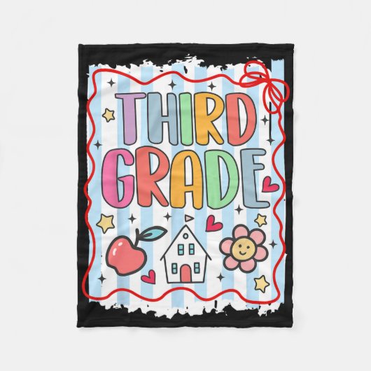 Derde klas team terug naar school 3e leerjaar  fleece deken (Voorkant)