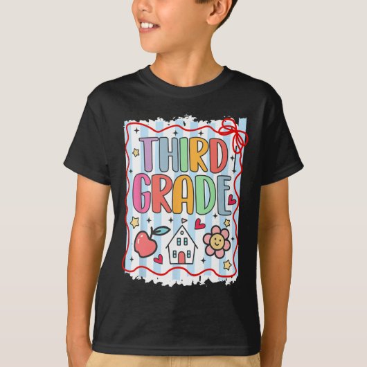 Derde klas team terug naar school 3e leerjaar t-shirt (Voorkant)