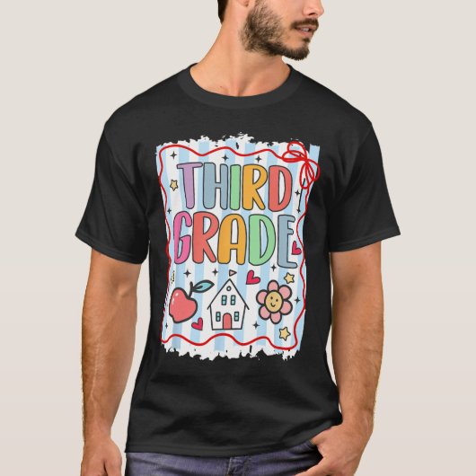 Derde Klas Team Terug naar School 3e Leerjaar T-shirt (Voorkant)