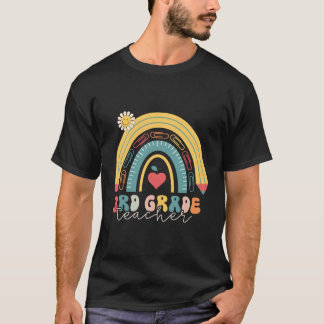 Derde klas terug naar school Rainbow 3rd Grade Squ T-shirt