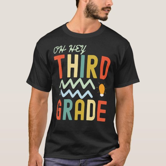 Derde klas terug naar school Retro studenten t T-shirt (Voorkant)