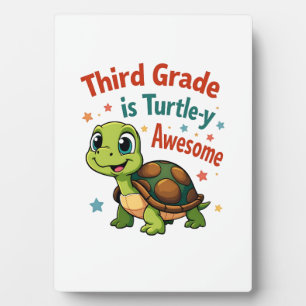 Derde klas Turtle-y Geweldige 3e klas terug naar s Fotoplaat