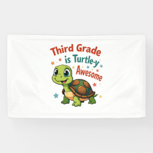 Derde klas Turtle-y Geweldige 3e klas terug naar s Spandoek